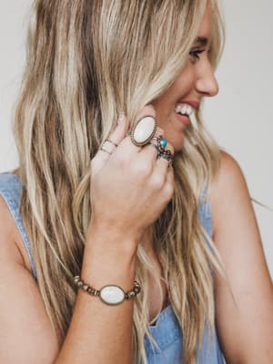 Roma Sun Stone Ring - White OS / White