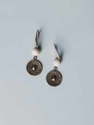 Roma Sun Pendant Earrings - White OS / White