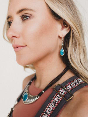 Ibiza Moon Teardrop Earrings - Turquoise OS / Turquoise