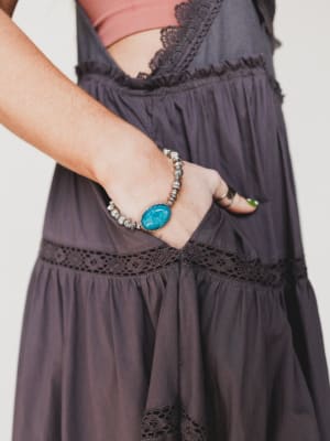 Ibiza Moon Beaded Bracelet - Turquoise OS / Turquoise