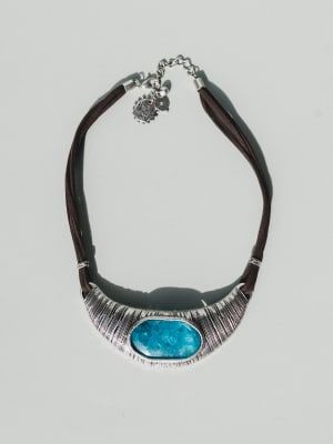 Ibiza Moon Statement Necklace - Turquoise OS / Turquoise