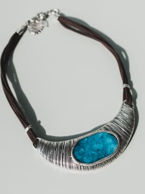 Ibiza Moon Statement Necklace - Turquoise OS / Turquoise