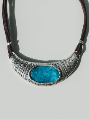 Ibiza Moon Statement Necklace - Turquoise OS / Turquoise
