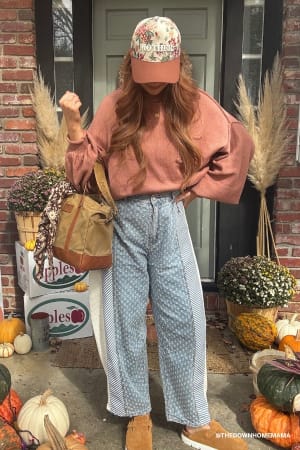 Luna Textured Pants: undefined