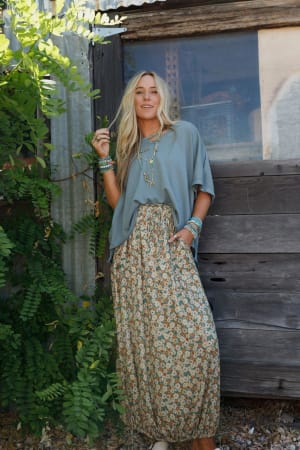 The Nest Solstice Song Cinched Skirt: undefined