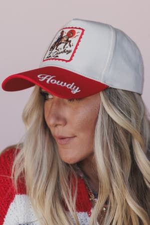 Howdy Cowboy Two Tone Hat: undefined