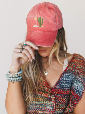 Desert Dreaming Baseball Hat - Burnt Orange OS / Burnt Orange