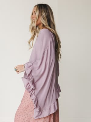 the-nest-let-me-ruffled-poncho-top-pale-plum/Pale Plum