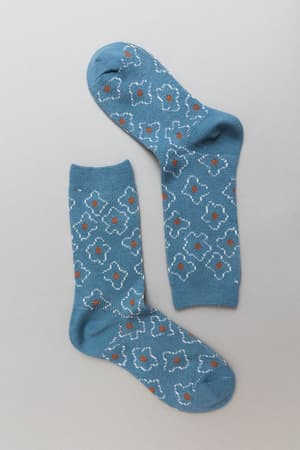 retro-bloom-socks-blue/Blue