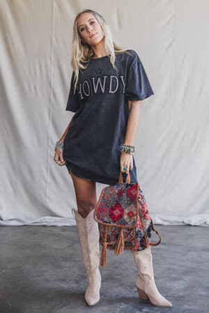 Howdy Vibes Tee Dress: undefined