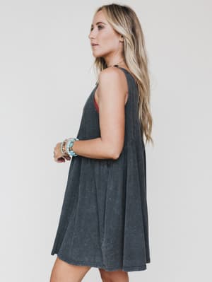 Whisked Away Dress - Charcoal L / Charcoal
