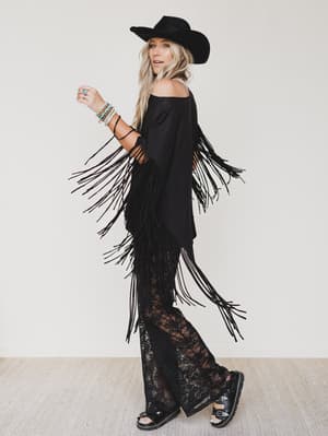 All In Time Lace Pants - Black L / Black