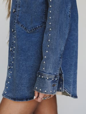 This is it Studded Jacket - Medium Wash L / Medium Wash