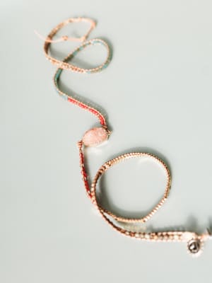 On The Horizon Wrap Bracelet - Coral Multi OS / Coral Multi