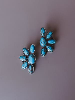 Honeybee Horizon Earrings: Turquoise