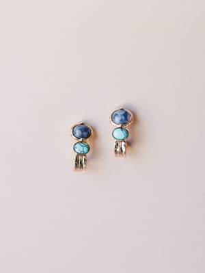 Wish Upon a Wildflower Earrings: Blue Multi