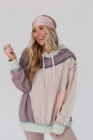 Peace Out Boho Hoodie in Blue from Three Bird Nest