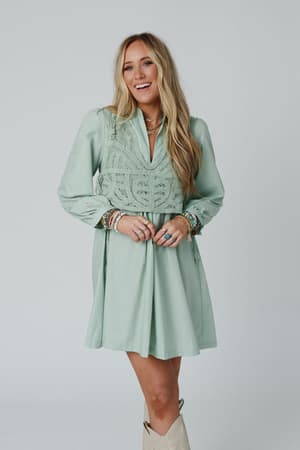 sweet-edge-crochet-vest-tunic-dress-sage/Sage