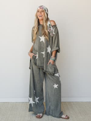 Stars Take Flight Pant Set: undefined