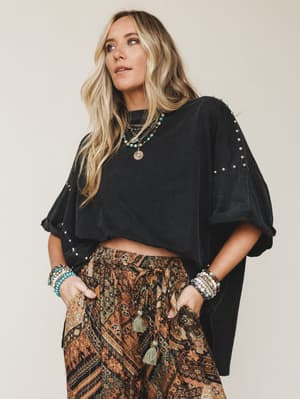 Tomcat Studded High Low Top: tomcat-studded-high-low-top-black/Black