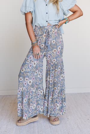 Botanic Drift Wide Leg Pants: undefined