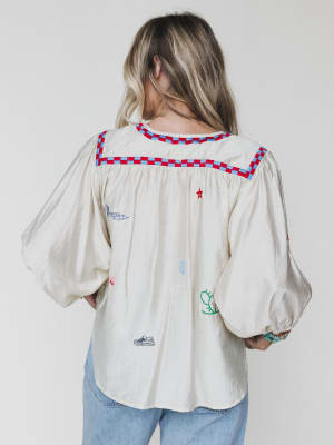 Spring is Here Blouse - Ivory L / Ivory