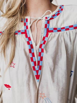 Spring is Here Blouse - Ivory L / Ivory