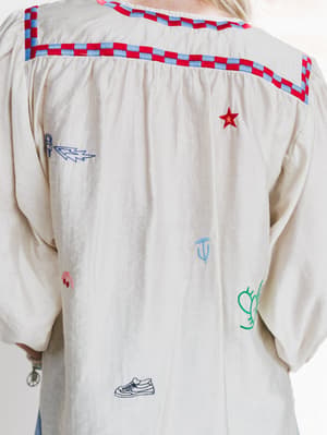 Spring is Here Blouse - Ivory L / Ivory