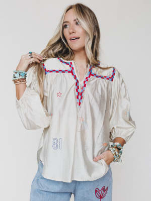 Spring is Here Blouse - Ivory L / Ivory