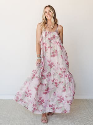 Days of Old Floral Maxi Dress: undefined