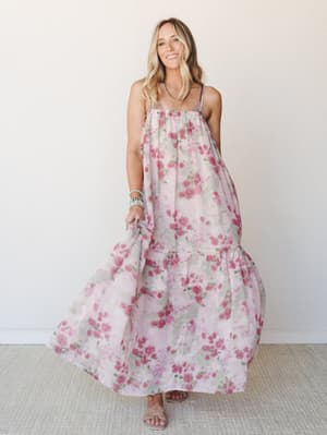 Days of Old Floral Maxi Dress: undefined