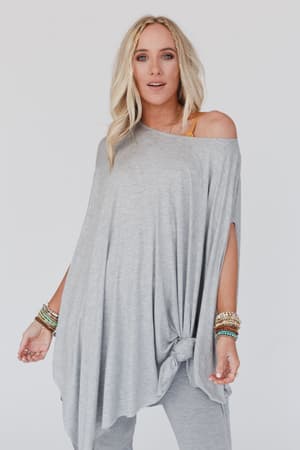 wren-tunic-and-cher-flare-set-heather-gray/Heather Gray