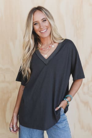 Tash V Neck Tee: undefined