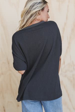 tash-v-neck-tee-charcoal/Gray