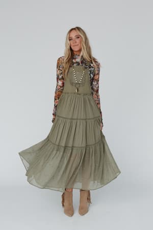 green-paths-overall-dress-olive/Olive