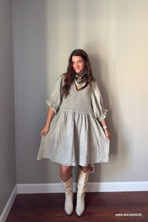 Quinn Puff Sleeve Mini Dress: undefined