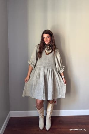 Quinn Puff Sleeve Mini Dress: undefined