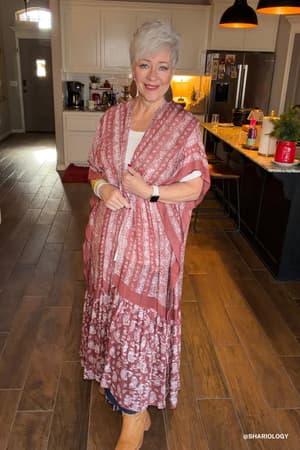 Paisley Tapestry Free Flow Duster Kimono: undefined
