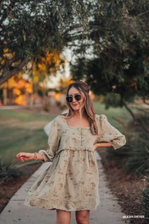 Infinite Dreamer Floral Babydoll Dress: undefined