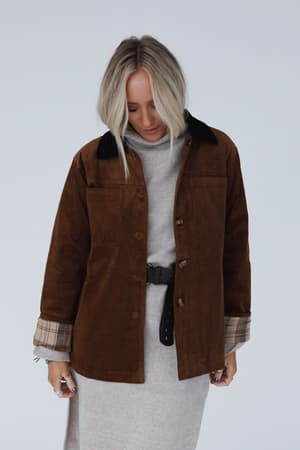 leni-plaid-corduroy-coat-camel/Camel