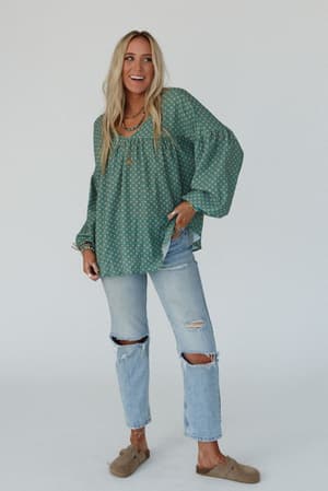 kendrix-printed-top-teal/Teal