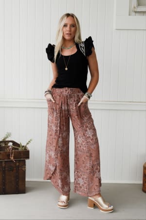 the-nest-stasia-printed-drawstring-tulip-pants-rose-tribal/Rose Tribal