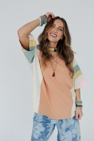 way-back-color-block-top-peach/Peach