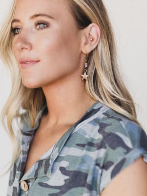 Macey Star Earrings - Gold OS / Gold