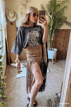 Here for a Good Time Fringe Shorts: undefined