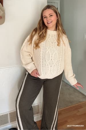 The Nest Racing Stripe Wide Leg Pants: undefined