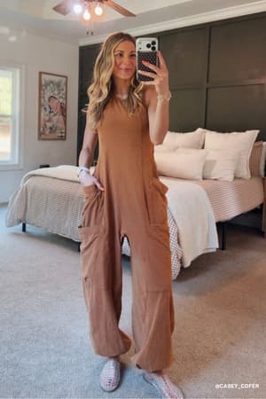 Turning Point Washed Cargo Jumpsuit: undefined