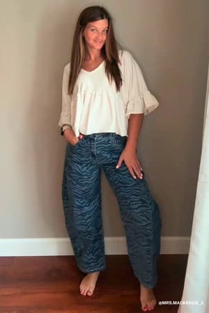 Saddle Sky Animal Print Pants: undefined