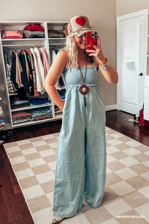The Nest Last Call Smocked Jumpsuit: undefined