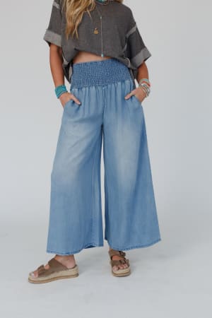 Free Falling Wide Leg Pants: undefined